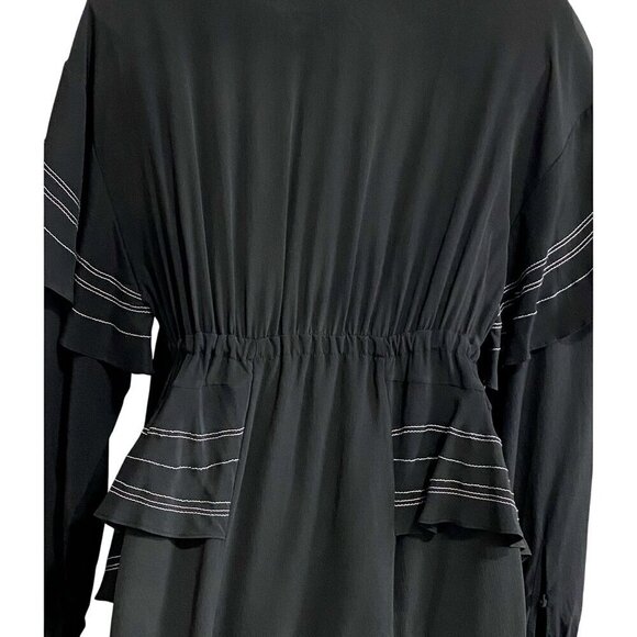 Iro Nine Black Silk Blend Long Sleeve Dress, size 36 EU/S - Picture 13 of 15